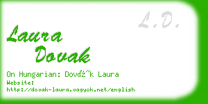 laura dovak business card